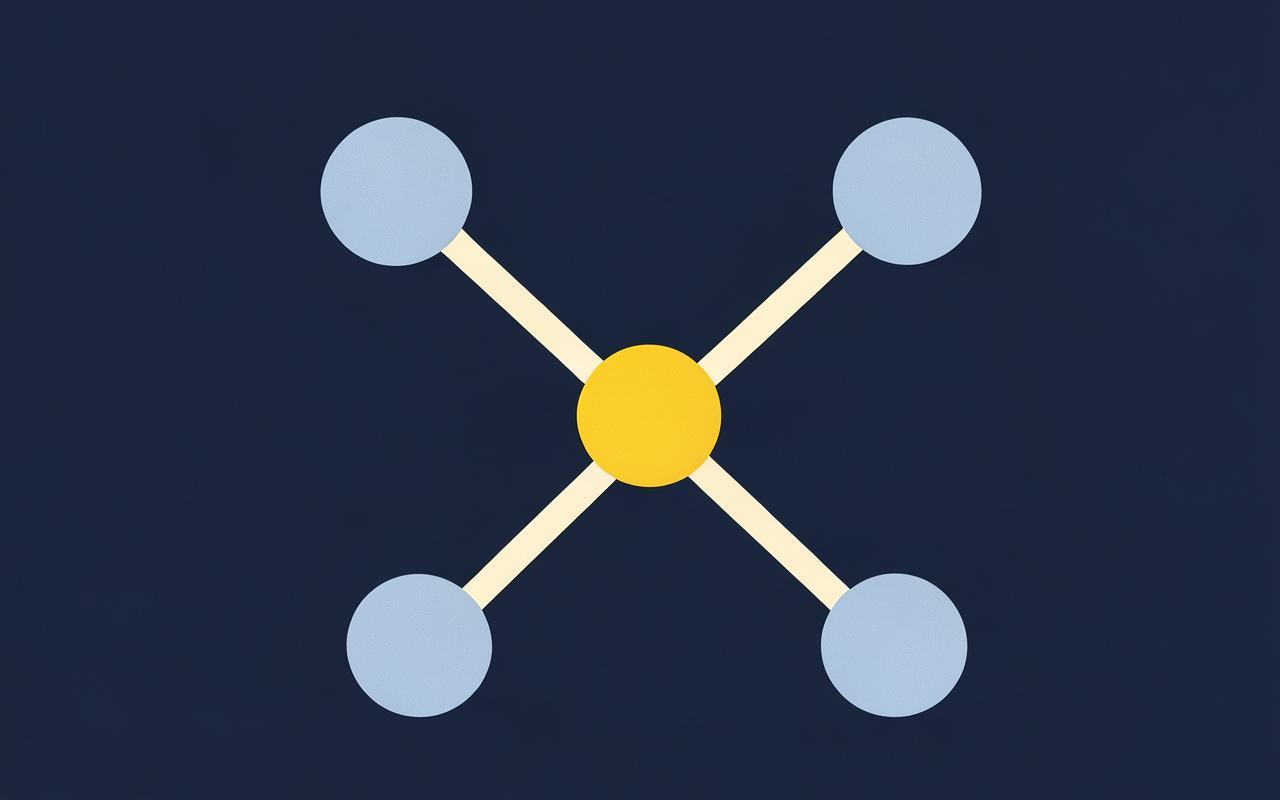 Geomeetriline illustratsioon: ühendatud sõlmed